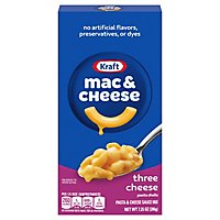 Kraft Three Cheese Macaroni & Cheese Dinner with Mini Shell Pasta Box - 7.25 Oz - Image 5