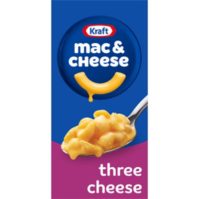 Kraft Three Cheese Mac & Cheese Macaroni and Cheese Dinner with Mini-Shell Pasta - 7.25 Oz - Image 1