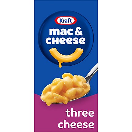 Kraft Three Cheese Macaroni & Cheese Dinner with Mini Shell Pasta Box - 7.25 Oz - Image 1