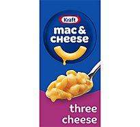 Kraft Macaroni & Cheese Dinner Three Cheese With Mini-Shell Pasta Box - 7.25 Oz