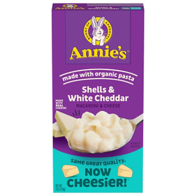 Annie's Homegrown Macaroni & Cheese Shells & White Cheddar Box - 6 Oz - Image 3