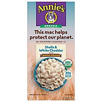 Annies Homegrown Macaroni & Cheese Organic Whole Wheat Shells & White Cheddar Box - 6 Oz - Image 1