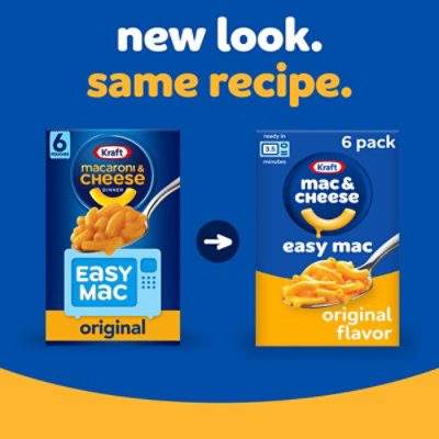 Kraft Easy Mac Original Mac & Cheese Macaroni and Cheese Dinner - 6 Count Packet - Image 3