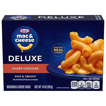 Kraft Deluxe Sharp Cheddar Macaroni & Cheese Dinner Box - 14 Oz - Image 5