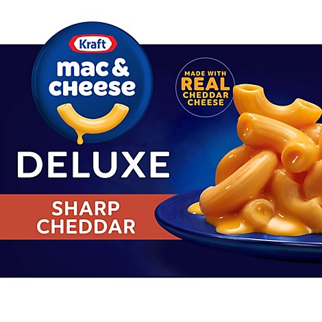 Kraft Macaroni & Cheese Dinner Deluxe Sharp Cheddar Box - 14 Oz