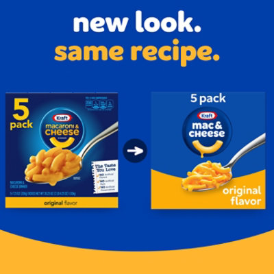 Kraft Original Mac & Cheese Macaroni and Cheese Dinner - 5 Count - 7.25 Oz - Image 3
