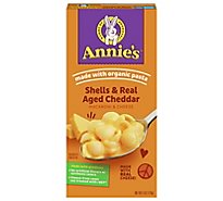 Annies Homegrown Macaroni & Cheese Shells & Real Aged Cheddar Box - 6 Oz