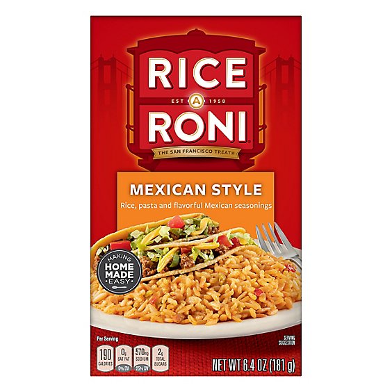 Rice-A-Roni Rice Mexican Style Box - 6.4 Oz