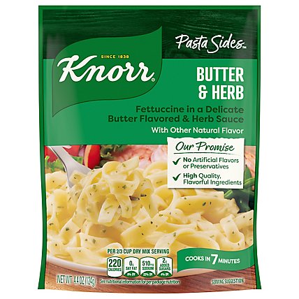 Knorr Pasta Sides Fettuccini Butter & Herb - 4.4 Oz - Image 2
