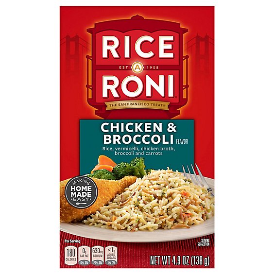 Rice-A-Roni Rice Chicken & Broccoli Flavor Box - 4.9 Oz