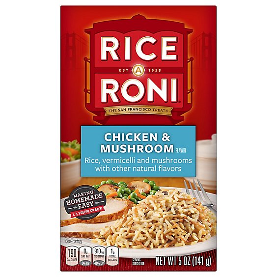 Rice-A-Roni Rice Chicken & Mushroom Flavor Box - 5 Oz