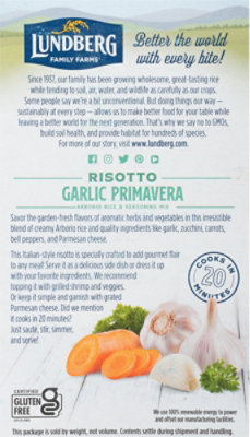 Lundberg Family Farms Garlic Primavera Risotto - 5.5 Oz - Image 6