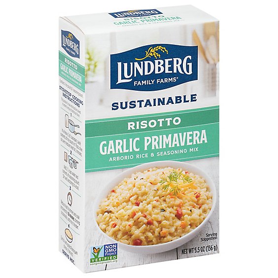 Lundberg Risotto Garlic Primavera Box - 5.5 Oz