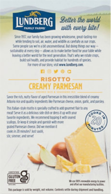 Lundberg Family Farms Creamy Parmesan Risotto - 5.5 Oz - Image 8