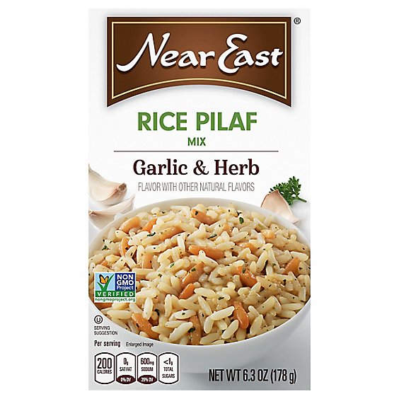 Near East Rice Pilaf Mix Garlic & Herb Box - 6.3 Oz
