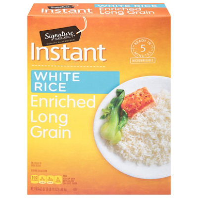 Signature SELECT Rice White Enriched Long Grain Instant - 42 Oz