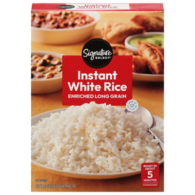 Signature SELECT Rice White Enriched Long Grain Instant - 42 Oz