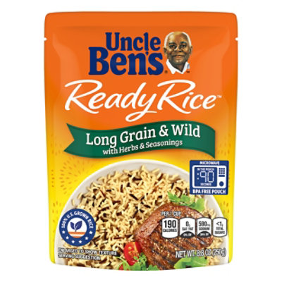  UNCLE BENS Ready Rice Long Grain & Wild With Herbs & Seasonings - 8.8 Oz 