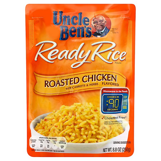 UNCLE BENS Ready Rice Roasted Chicken With Carrot & Herbs Flavored - 8.8 Oz