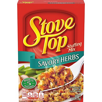 Stove Top Savory Herbs Stuffing Mix Box - 6 Oz - Image 2