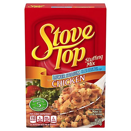 Stove Top Low Sodium Stuffing Mix for Chicken with 25% Less Sodium Box - 6 Oz - Image 5