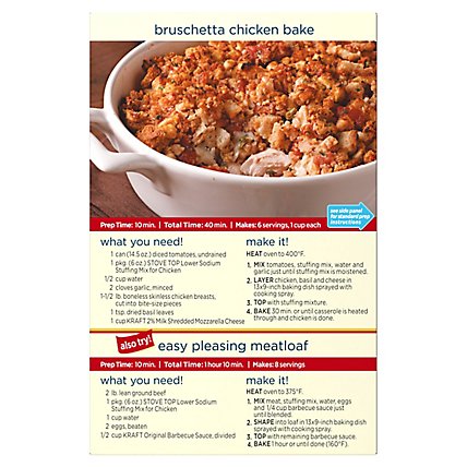 Stove Top Low Sodium Stuffing Mix for Chicken with 25% Less Sodium Box - 6 Oz - Image 2