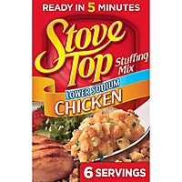 Stove Top Low Sodium Stuffing Mix for Chicken with 25% Less Sodium Box - 6 Oz - Image 1