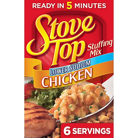 Stove Top Stuffing Mix Lower Sodium for Chicken Box - 6 Oz
