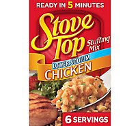 Stove Top Low Sodium Stuffing Mix for Chicken with 25% Less Sodium Box - 6 Oz