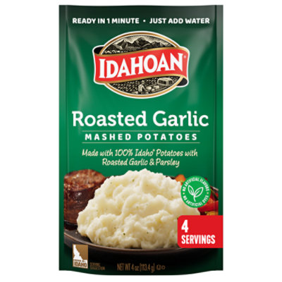 Idahoan Roasted Garlic Mashed Potatoes Pouch - 4 Oz