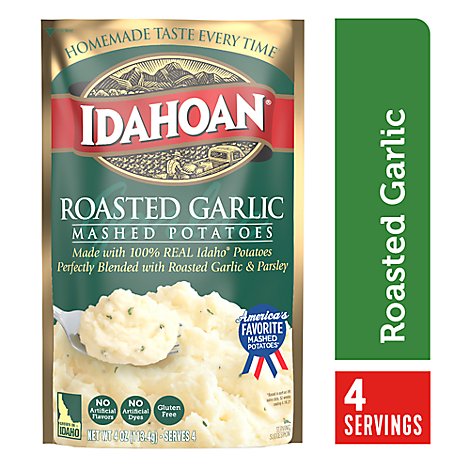 Idahoan Roasted Garlic Mashed Potatoes Pouch - 4 Oz