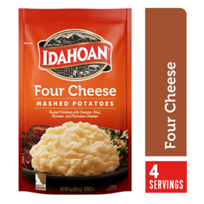 Idahoan Mashed Potatoes Four Cheese Pouch - 4 Oz