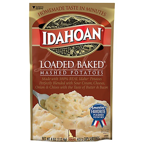 Idahoan Mashed Potatoes Loaded Baked Pouch - 4 Oz