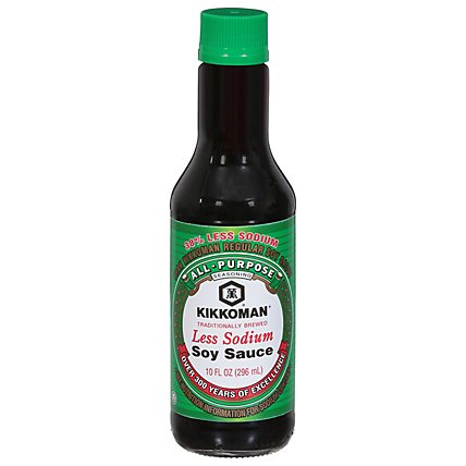 Kikkoman Soy Sauce Less Sodium All-Purpose Seasoning - 10 Fl. Oz. - Image 2