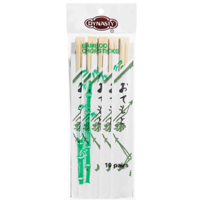 Dynasty Bamboo Chopsticks - 10 Count - Image 2