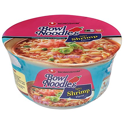 Nongshim Spicy Shrimp Flavored Noodle Bowl Soup - 3.03 Oz - Image 2
