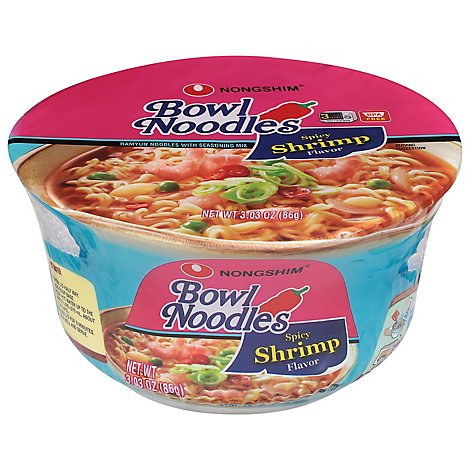 Nongshim Spicy Shrimp Flavored Noodle Bowl Soup - 3.03 Oz
