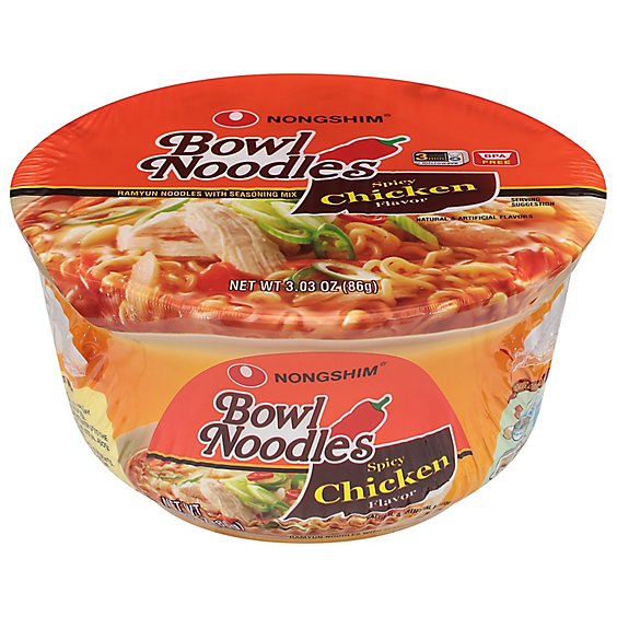 Nongshim Spicy Chicken Flavored Noodle Bowl Soup - 3.03 Oz