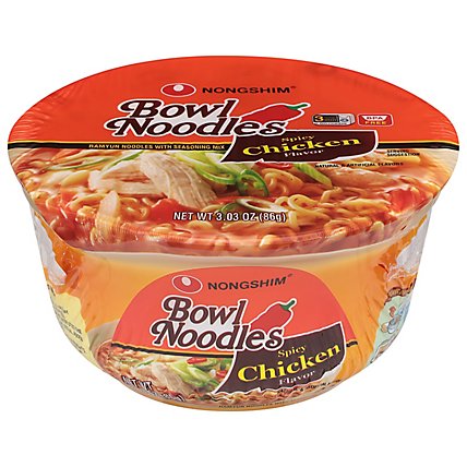 Nongshim Spicy Chicken Flavored Noodle Bowl Soup - 3.03 Oz - Image 1