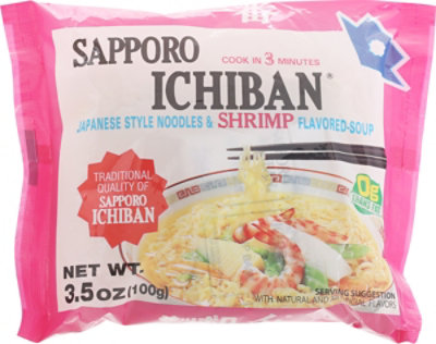 Sapporo Soup Ichiban Ramen Shrimp Cup - 3.5 Oz - Image 2