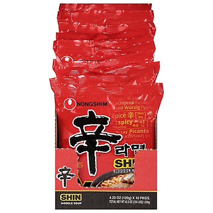 Nongshim Soup Shrimp Noodle Shin Ramyun - 4.23 Oz - Image 3