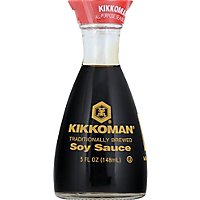 Kikkoman Soy Sauce Traditionally Brewed  Non GMO - 5 Fl. Oz. - Image 2