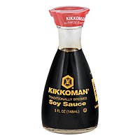 Kikkoman Soy Sauce Traditionally Brewed  Non GMO - 5 Fl. Oz. - Image 1