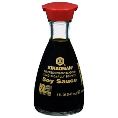 Kikkoman Soy Sauce Traditionally Brewed  Non GMO - 5 Fl. Oz.