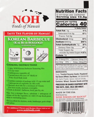 NOH of Hawaii Sauce Mix Korean Barbeque - 1.5 Oz - Image 6