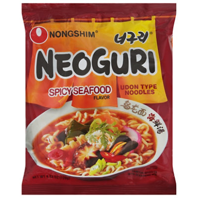 Nongshim Neoguri Noodles Udon Type Spicy Seafood - 4.2 Oz - Image 3