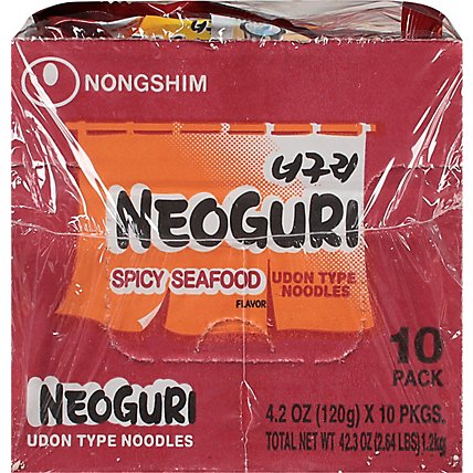 Nongshim Neoguri Noodles Udon Type Spicy Seafood - 4.2 Oz - Image 3