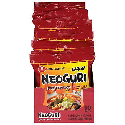 Nongshim Neoguri Noodles Udon Type Spicy Seafood - 4.2 Oz - Image 2