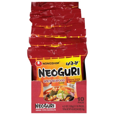 Nongshim Neoguri Noodles Udon Type Spicy Seafood - 4.2 Oz