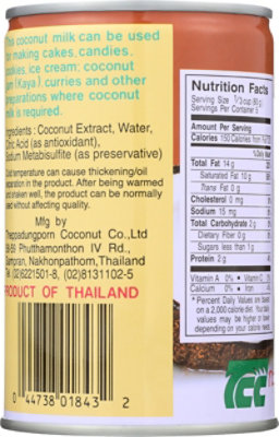 Chaokoh Coconut Milk - 13.5 Fl. Oz. - Image 2